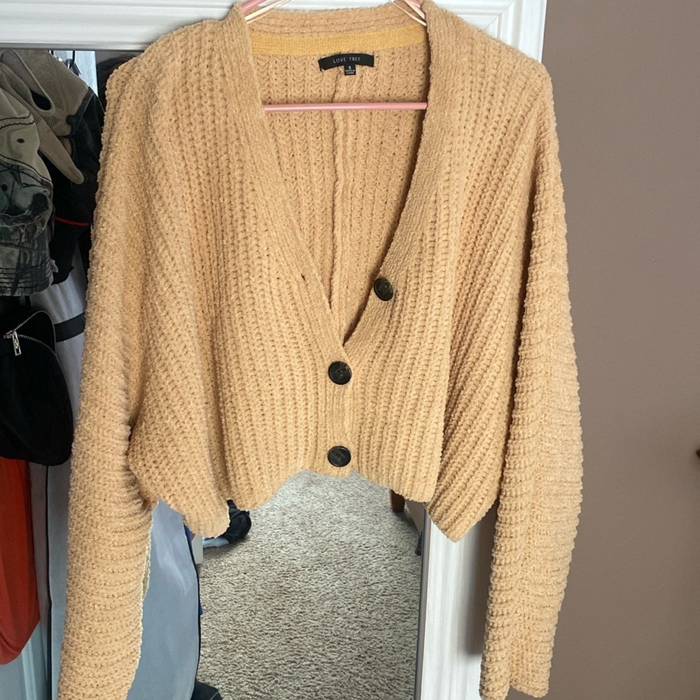 Mustard cropped sweater